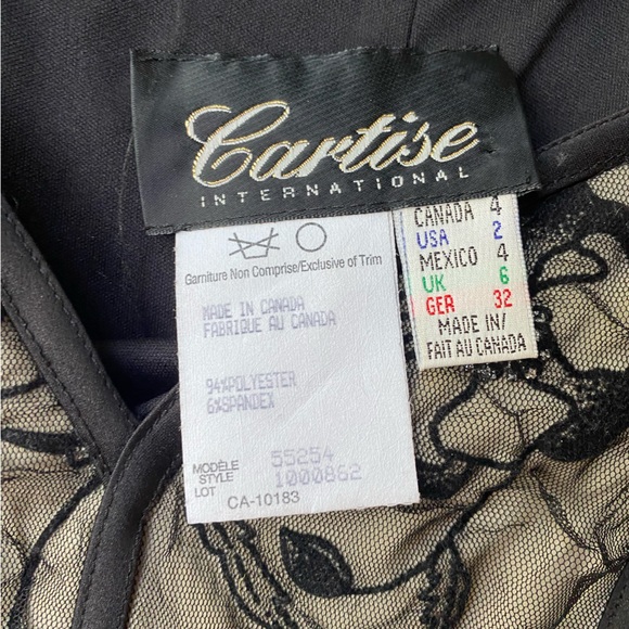 Cartise International vintage amazing sand/black mesh dress - Picture 11 of 11